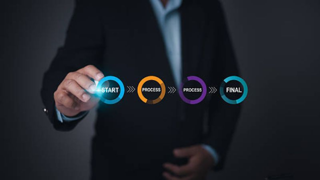 Image showing the life cycle of a project from start to finish.