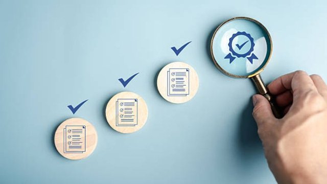 Approval process with a document checklist, a continuous improvement approach, quality assurance, a verification system, compliance audits and standards validation.