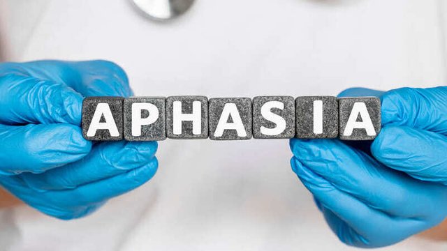 Palabra afasia escrita en cubos de madera