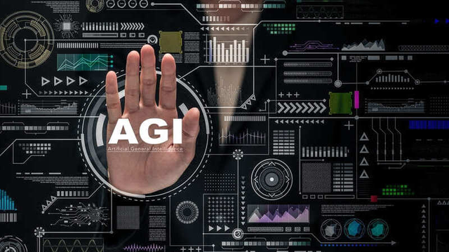 imagen digital de con las siglas AGI - inteligencia artificial general