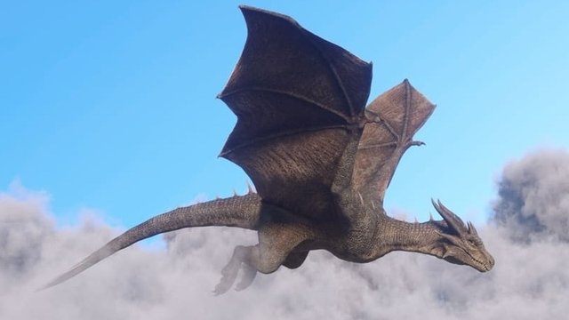 animación CGI de un dragón
