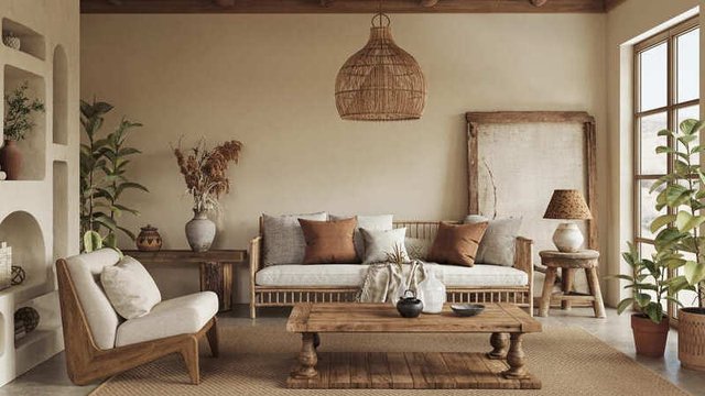 imagen de un salón basado en artesanía y moda