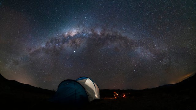 cielo nocturno en el desierto de Atacama