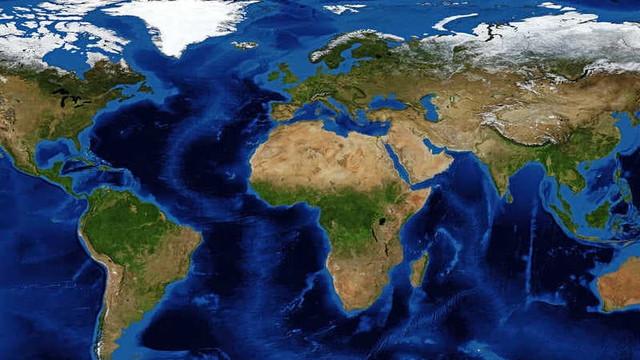 batimetría de los océanos del mundo