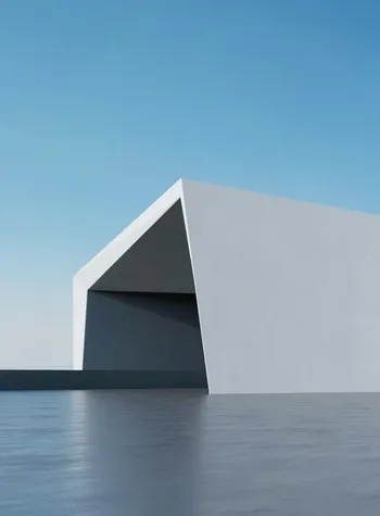 imagen de un edificio arquitectónico moderno creado con render