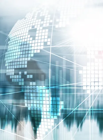 Concepto de globalización y red mundial