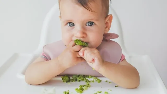 bebé empezando alimentación BLW