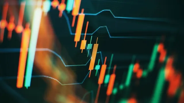 gráfico de unas operaciones de inversión en el mercado de valores