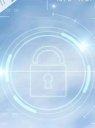 imagen de una ciudad con un candado de ciberseguridad