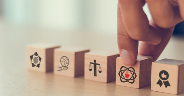 concepto de valores corporativos