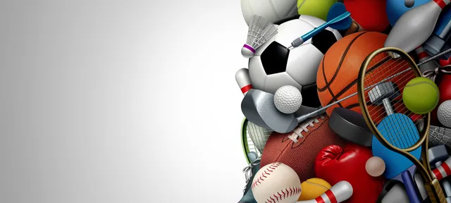 imágenes digitales de diferentes balones y utensilios de deportes