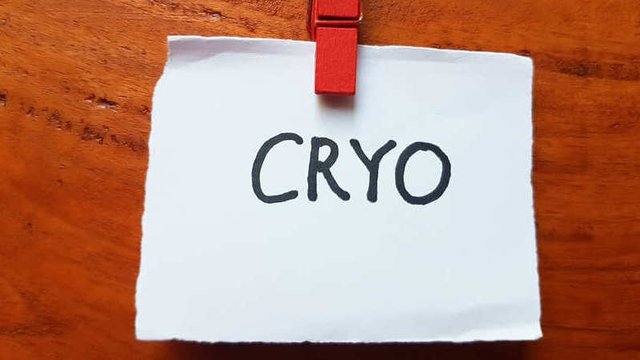 imagen de un papel donde pone criopreservación