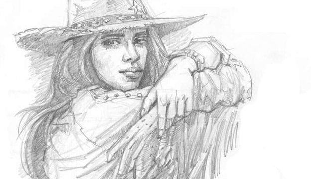 dibujo gestual realizado a lápiz
