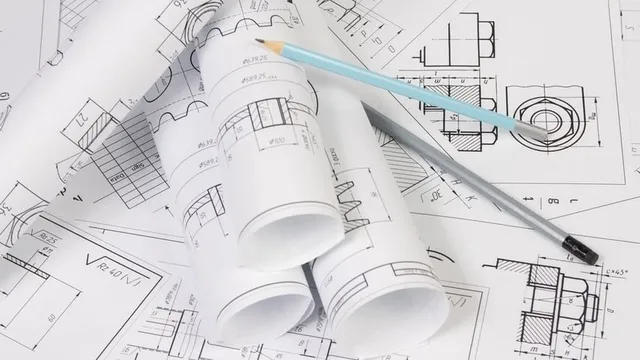 imagen de pergaminos con dibujo técnico aplicado a la diseño industrial