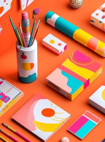 elementos de dise&ntilde;o sobre fondo naranja