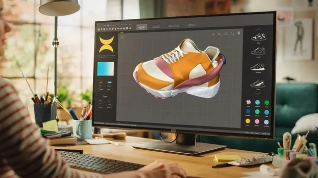 diseño de zapatillas en ordenador