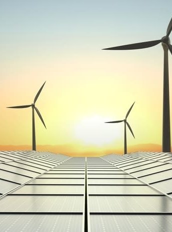 imagen de un parque solar y eólico