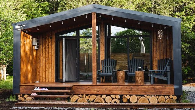 estilo rústico moderno de una casa