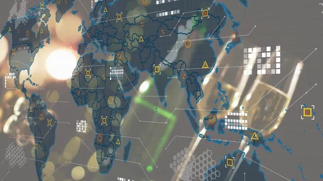 visualización de la superposición del mapa del mundo