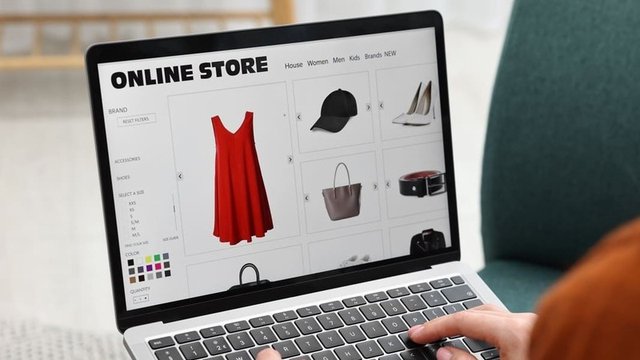 ilustración de moda en una página web