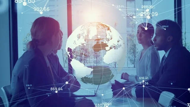 reunión de negocios internacionales