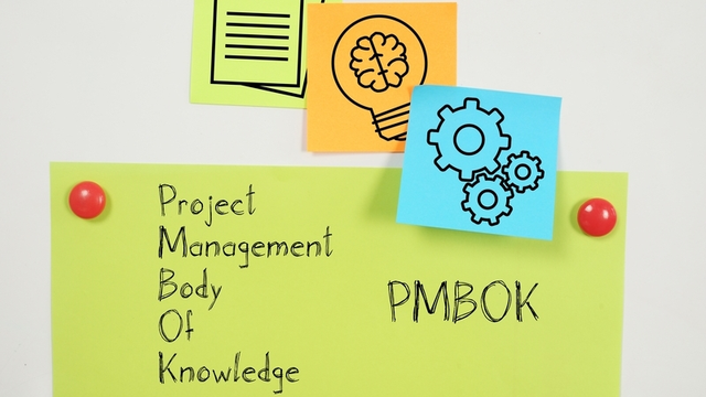 PMBOK Project Management Body of Knowledge se muestra con un texto