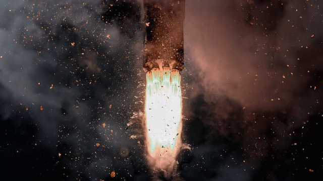 propulsión espacial de un cohete