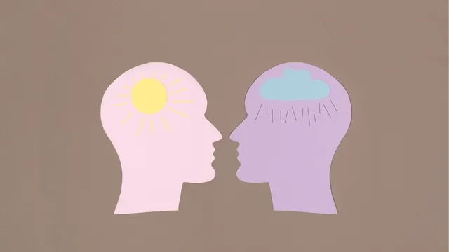 silueta de dos cabezas humanas simbolizando la salud mental