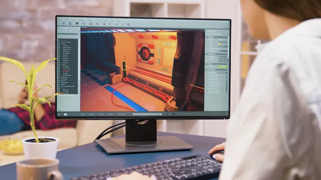 estudiante de animación haciendo una práctica con un ordenador de sobremesa
