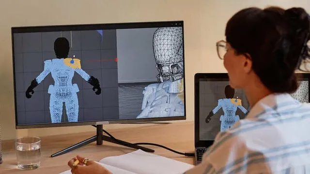 diseñador de videojuegos implementando meshes