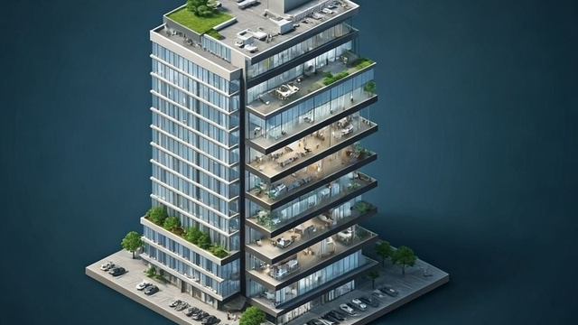 imagen de un edificio dise&ntilde;ado con revit