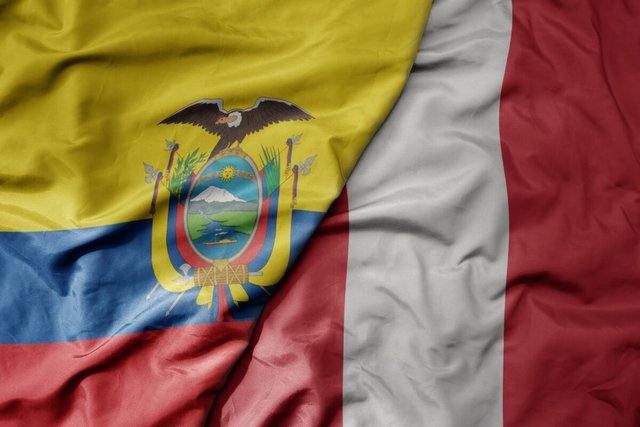 Banderas de Ecuador y Perú