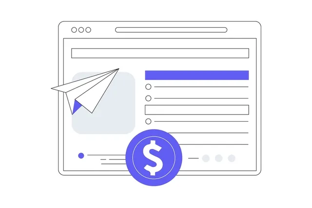 Imagen que simboliza los resultados de pago de un buscador en un ordenador