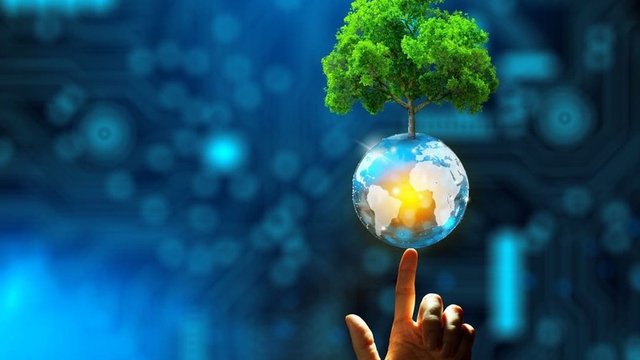 imagen del mundo y un árbol evocando medioambiente