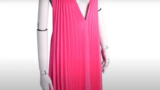 Vestido rosa diseñado con Style3D