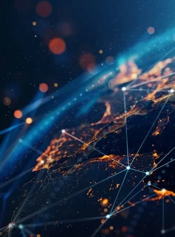 imagen de telecomunicaciones en el globo terráqueo