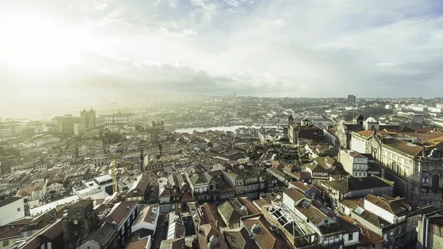Vista aérea de la ciudad de Oporto, en Portugal