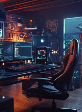 zona de trabajo de un dise&ntilde;ador de videojuegos