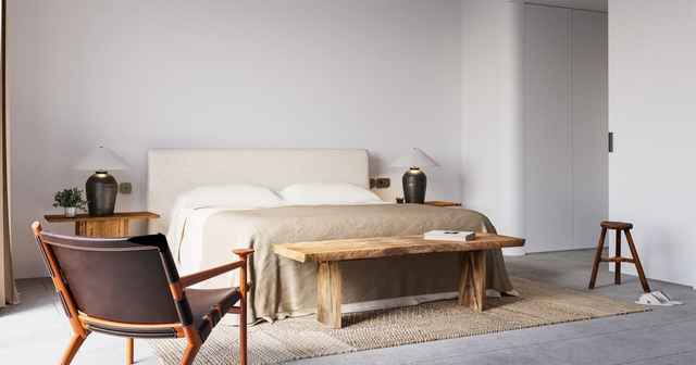 estilo wabi sabi en dormitorio